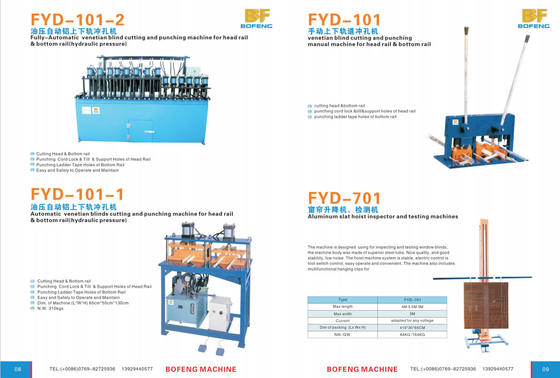 Perforación automática de Headrail y persianas de las cortadoras que hacen las máquinas proveedor